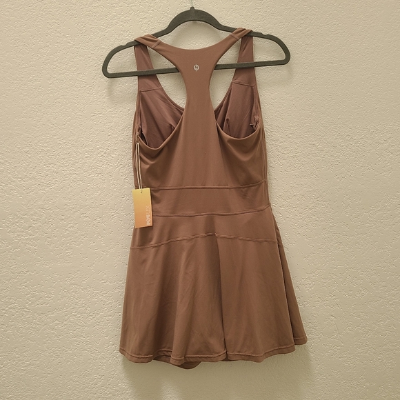 POPFLEX Matchpoint Workout Dress with Zipper - Dusty Mauve - Picture 7 of 9